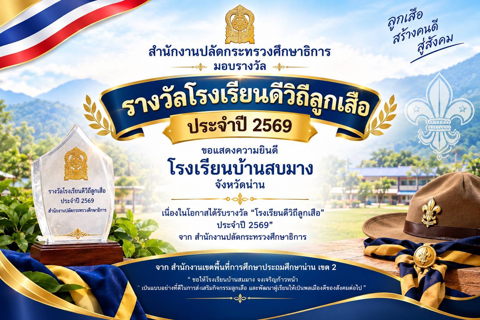 โรงเรียนดีวิถีลูกเสือ ประจำปี 2569